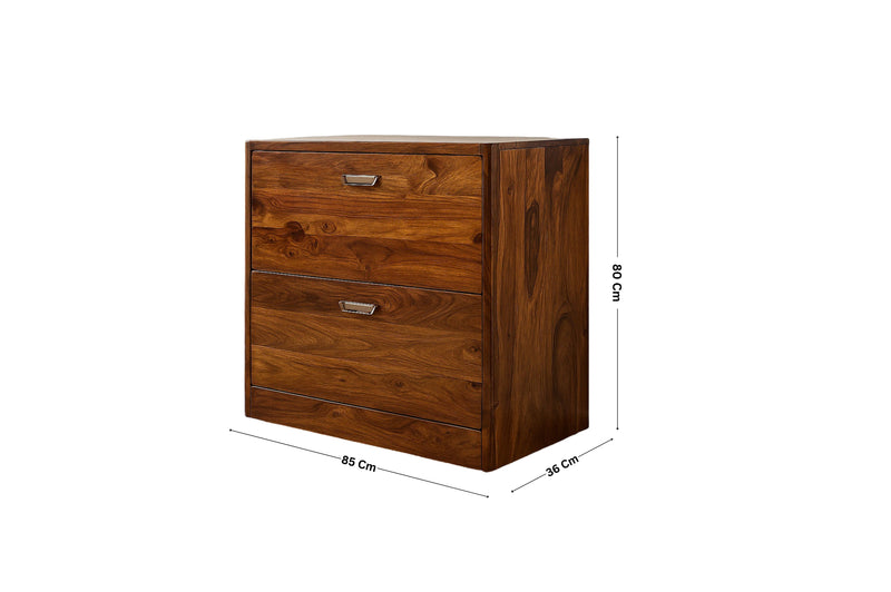 Suryavanshi Solid Sheesham Wood Shoe Storage Cabinet with 2 Drawers –Shoe Organizer with Ample Storage & Metal Handles