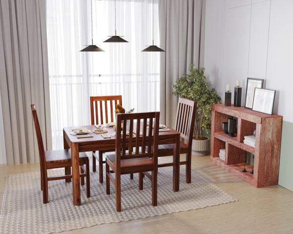 SURYAVANSHI Sheesham Wood Dining Table and Chair Set – 4 or 6 Seater – Multiple Size Options