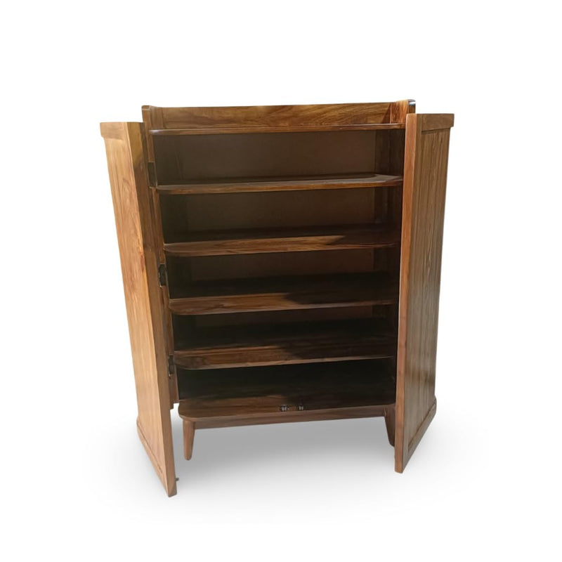 Suryavanshi Solid Sheesham Wood Shoe Cabinet for Home | 2 Door Shoe Rack with Storage | Wooden Shoe Organizer for Entryway & Living Room