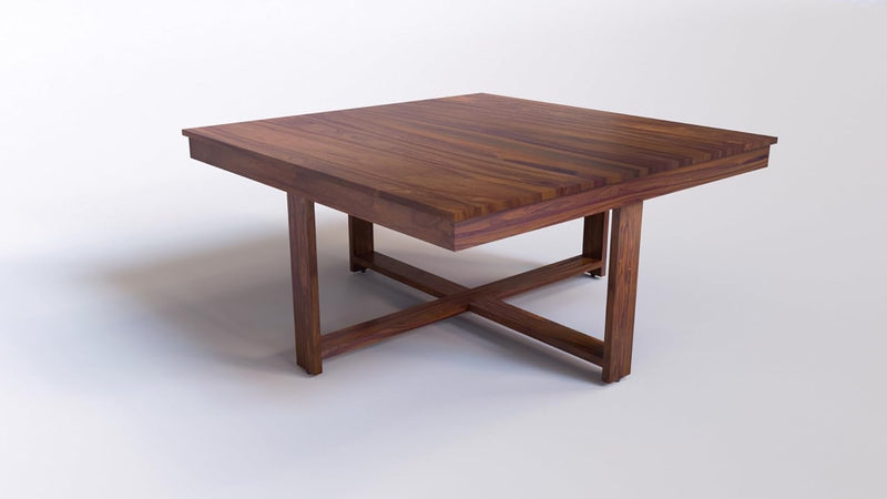 Suryavanshi Sheesham Wood Low Height Coffee Table with 4 Stools (W96*D96*H47cm)