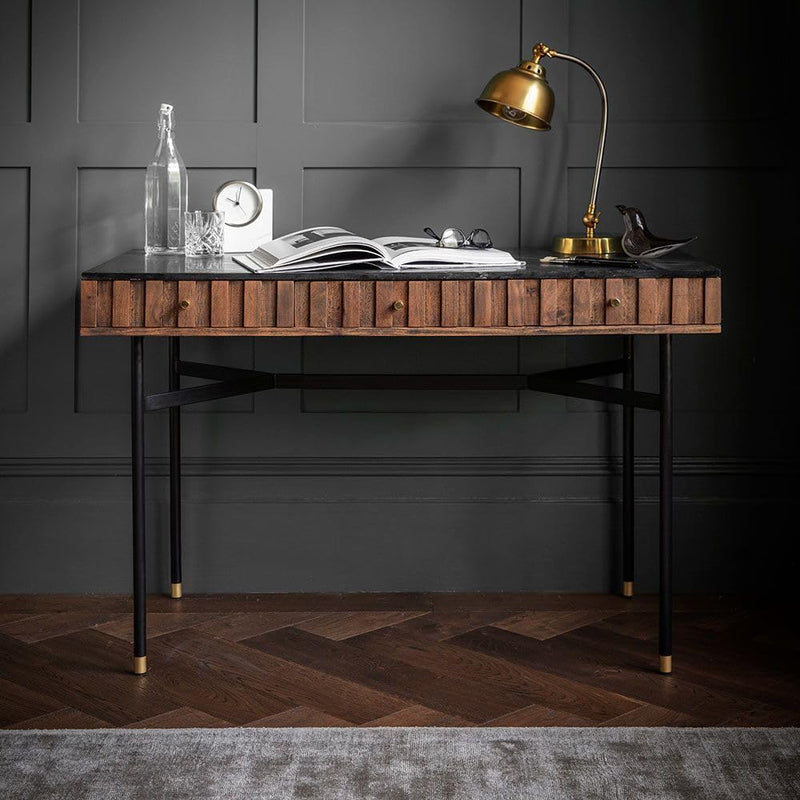 Suryavanshi Berkeley Marble Console Desk - A Fusion of Style and Functionality(W115 x D55 x H76Cm)