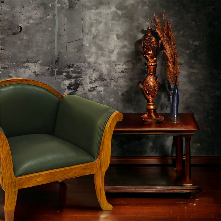 Suryavanshi Sheesham Wood Leatherette Cushioned Sofa – Compact and Stylish