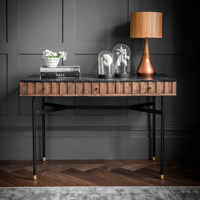 Suryavanshi Berkeley Marble Console Desk - A Fusion of Style and Functionality(W115 x D55 x H76Cm)
