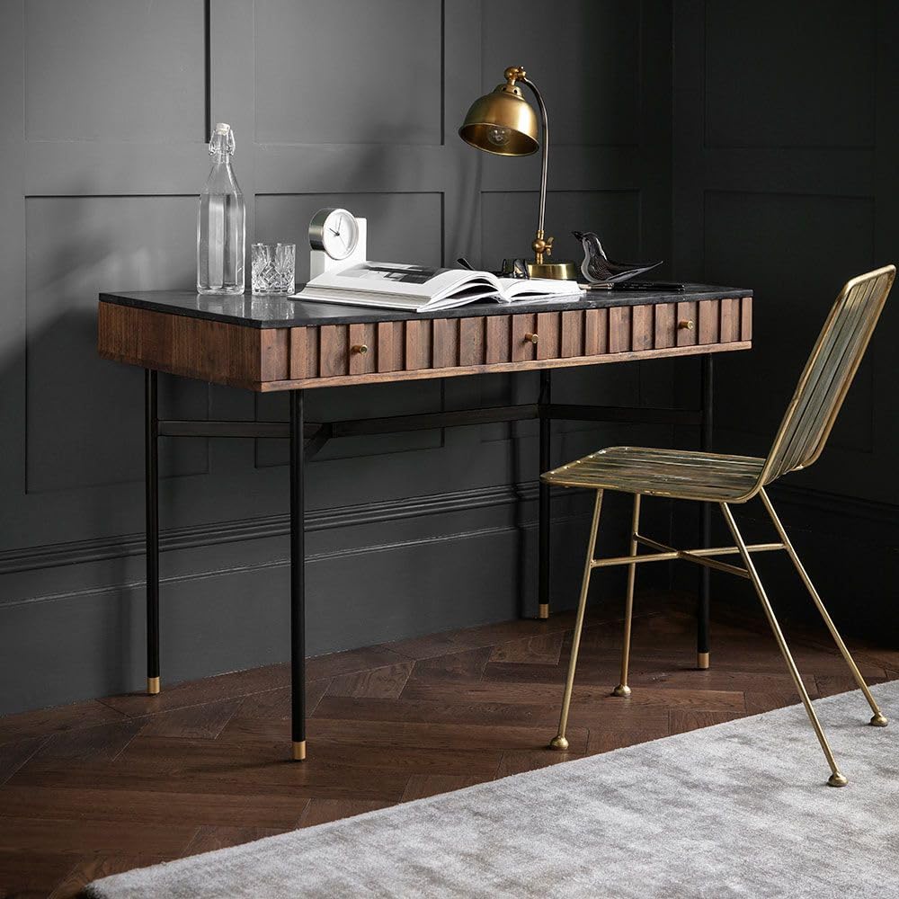 Suryavanshi Berkeley Marble Console Desk - A Fusion of Style and Functionality(W115 x D55 x H76Cm)