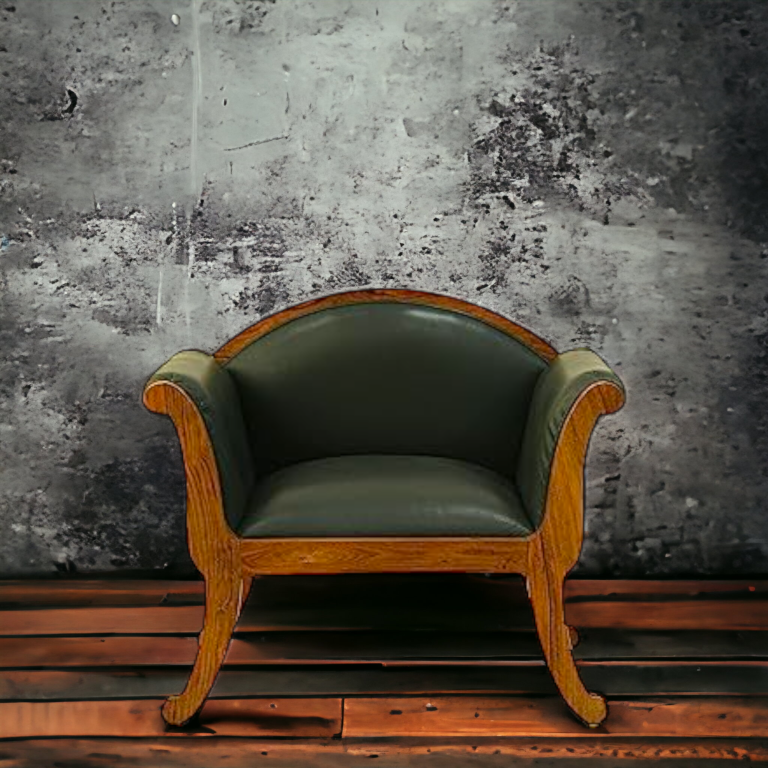 Suryavanshi Sheesham Wood Leatherette Cushioned Sofa – Compact and Stylish