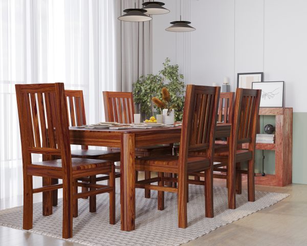 SURYAVANSHI Sheesham Wood Dining Table and Chair Set – 4 or 6 Seater – Multiple Size Options
