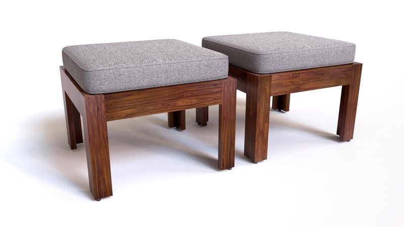 Suryavanshi Sheesham Wood Low Height Coffee Table with 4 Stools (W96*D96*H47cm)