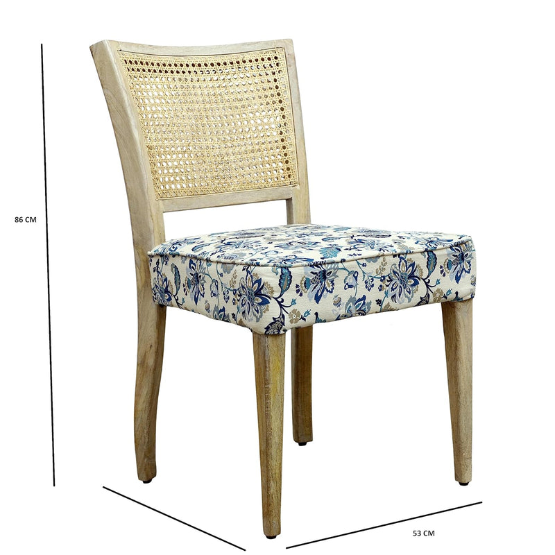 Suryavanshi Mango Wood Dining Chair with Cane Work ( Three More Color )