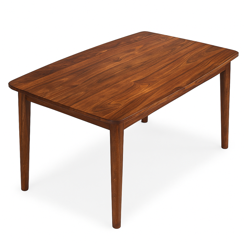 Suryavanshi Sheesham Solid Wood 4 Seater Dining Table Set with Rattan Cane Back Chairs – Honey Finish (seat fabric can be customized )