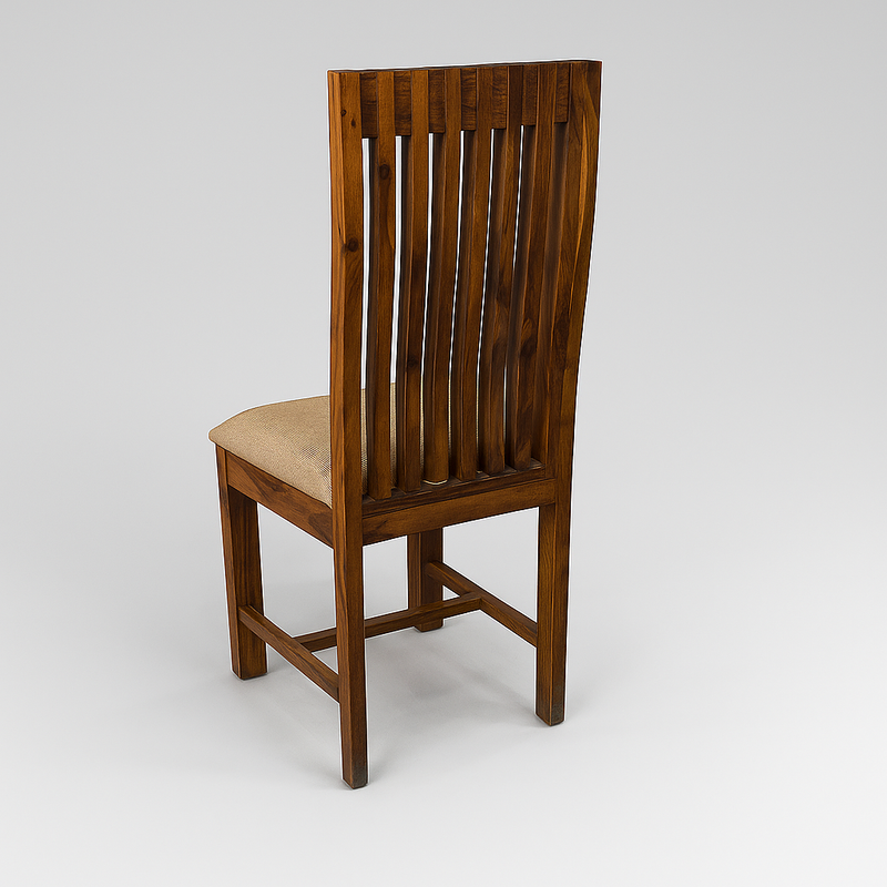 Suryavanshi Solid Sheesham Wood Dining Chair with Jute Fabric Seat - Natural Finish | Pre-Assembled & Handcrafted