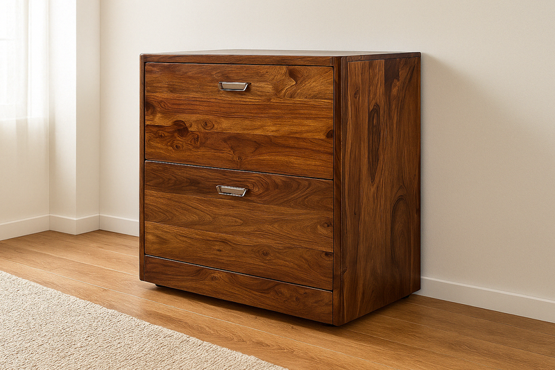 Suryavanshi Solid Sheesham Wood Shoe Storage Cabinet with 2 Drawers –Shoe Organizer with Ample Storage & Metal Handles
