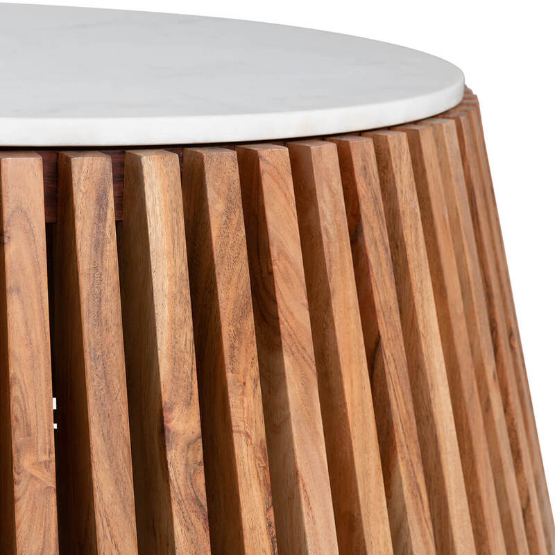 Harmony Sheesham Wood Coffee Table With Marble Top