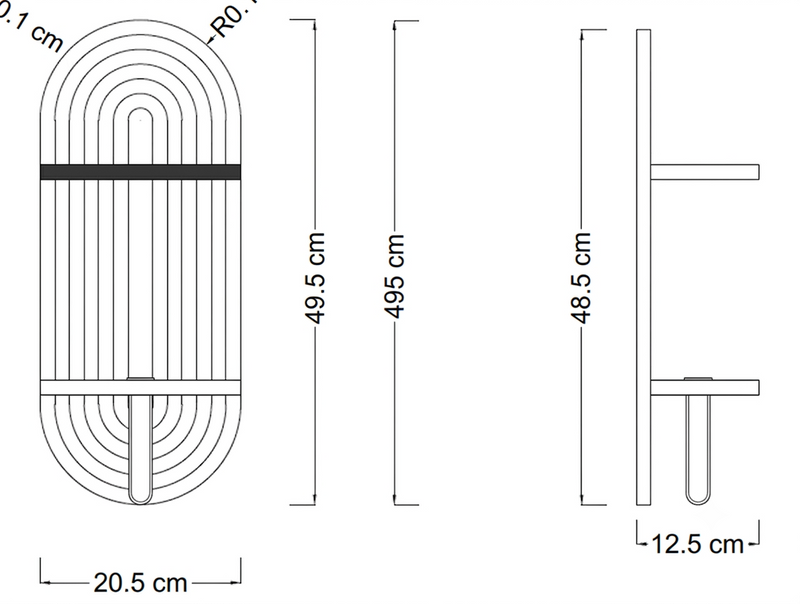 Suryavanshi Decorative Solid Wooden wall shelf with test tube vases