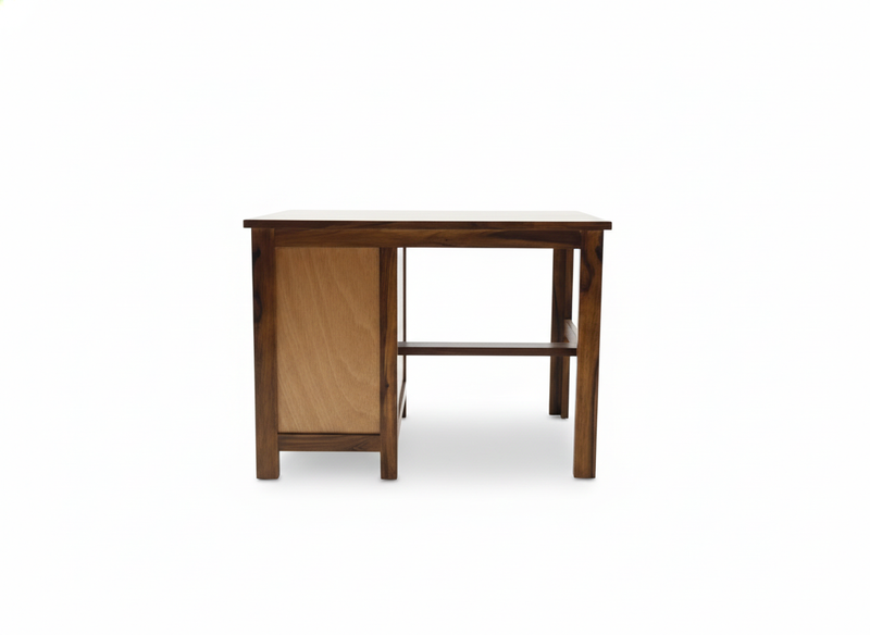 Solid Sheesham Wood Study Table with Drawer & Storage Cabinet | Handcrafted Wooden Writing Desk