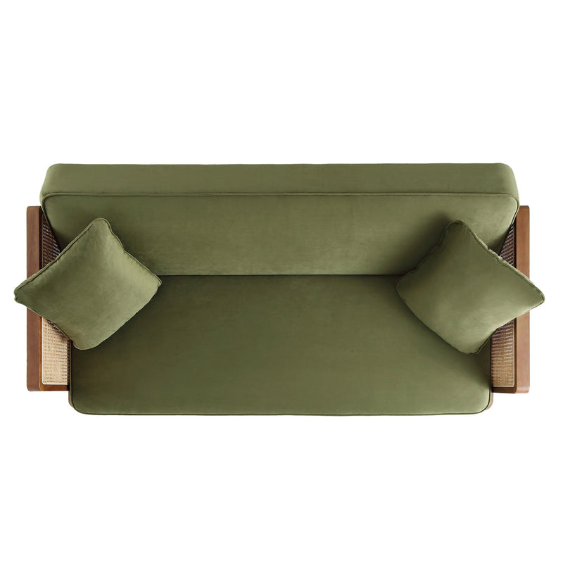Suryavanshi Verde Nest Sofa Bed | Multi-Color Velvet Options: Moss Green, Oak & Beige, Black & Taupe