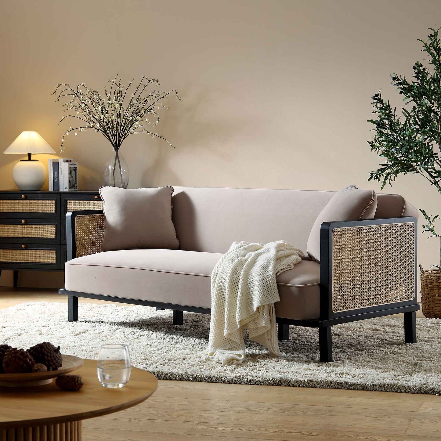 Suryavanshi Verde Nest Sofa Cum Bed | Multi-Color Velvet Options: Moss Green, Oak & Beige, Black & Taupe