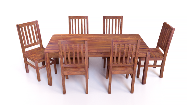 SURYAVANSHI Sheesham Wood Dining Table and Chair Set – 4 or 6 Seater – Multiple Size Options
