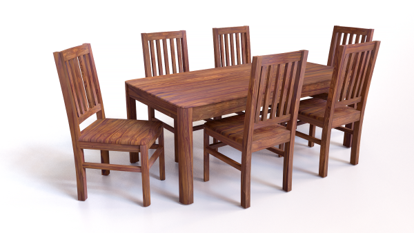 SURYAVANSHI Sheesham Wood Dining Table and Chair Set – 4 or 6 Seater – Multiple Size Options