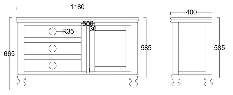 Suryavanshi Sheesham Wood TV Cabinet Unit with 1 Door & 5 Shelve for Home, TV Entertainment Unit