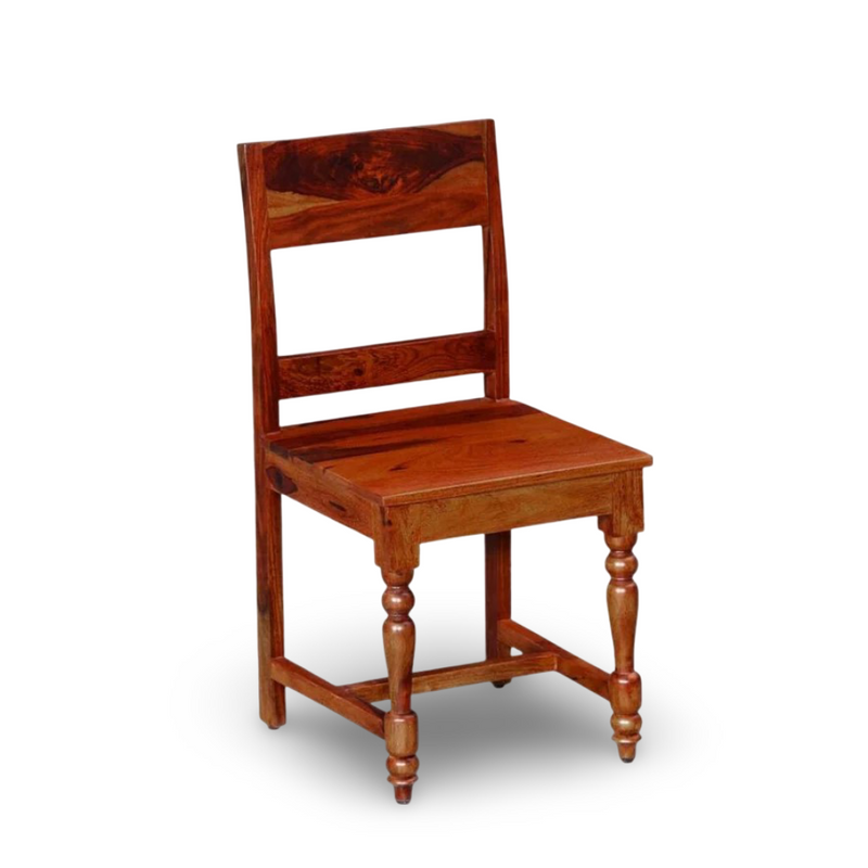 Suryavanshi Furniture Solid Sheesham Wood Dining Chair with Artistic Tile Work | Handcrafted Wooden Chair for Dining Room & Home | Natural Finish