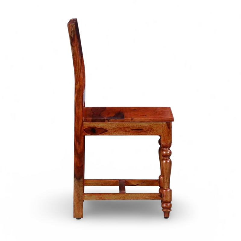 Suryavanshi Furniture Solid Sheesham Wood Dining Chair with Artistic Tile Work | Handcrafted Wooden Chair for Dining Room & Home | Natural Finish