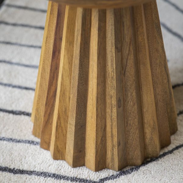 Suryavanshi Acacia Wood Round Side Table – Versatile Elegance for Your Living Space