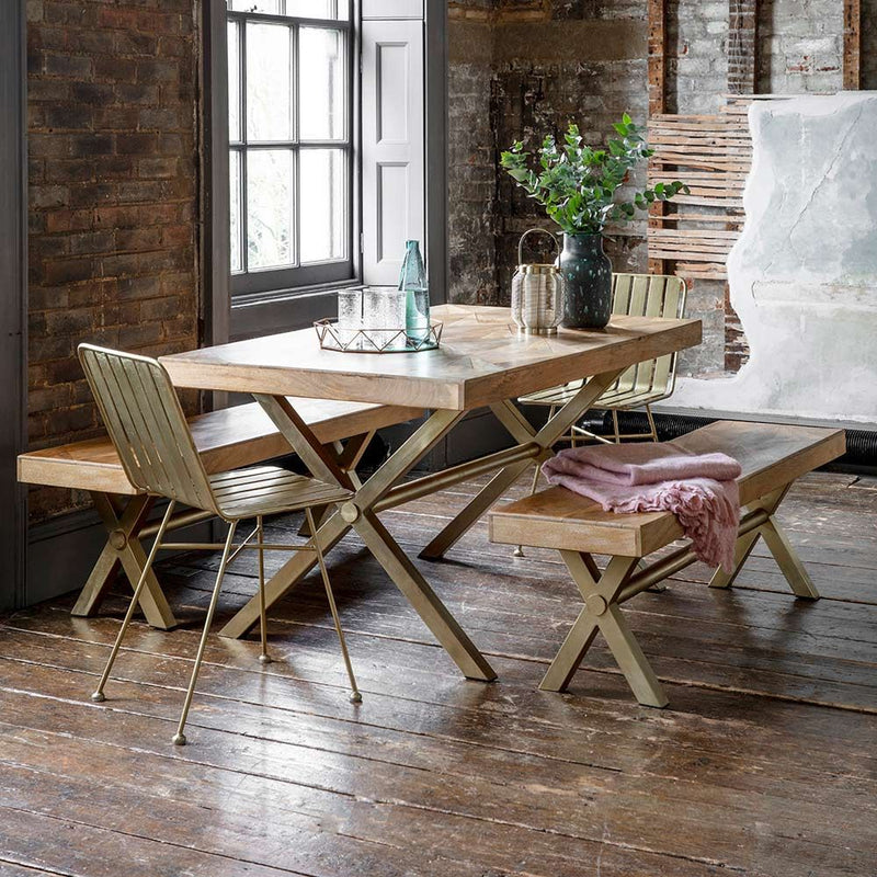 Reeves Mango Wood 6 Seater Dining Table - A Harmonious Blend of Natural Beauty