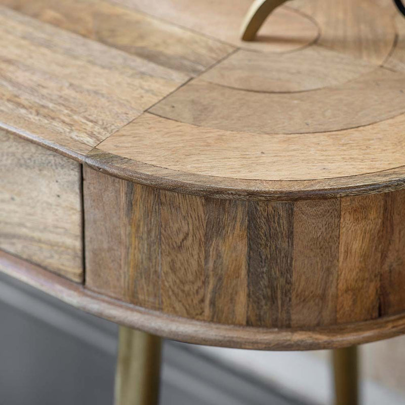 Suryavanshi Mango Wood Lottie Dressing Table with Stool - A Fusion of Elegance and Functionality