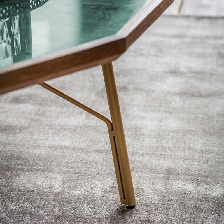 Suryavanshi Green Marble Top Jade Coffee Table – Contemporary Elegance for Your Living Space