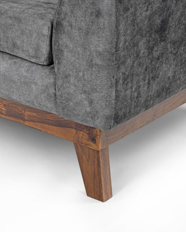 Suryavanshi Sheesham Wood & Velvet Fabric Brainstorm Sofa Set with Table – Luxurious Comfort – Elegance Redefined