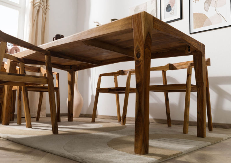 Suryavanshi Sheesham Wood 6-Seater Dining Table Only - Compact Size (Sheesham Wood, W160 x D85 x H77 cm)