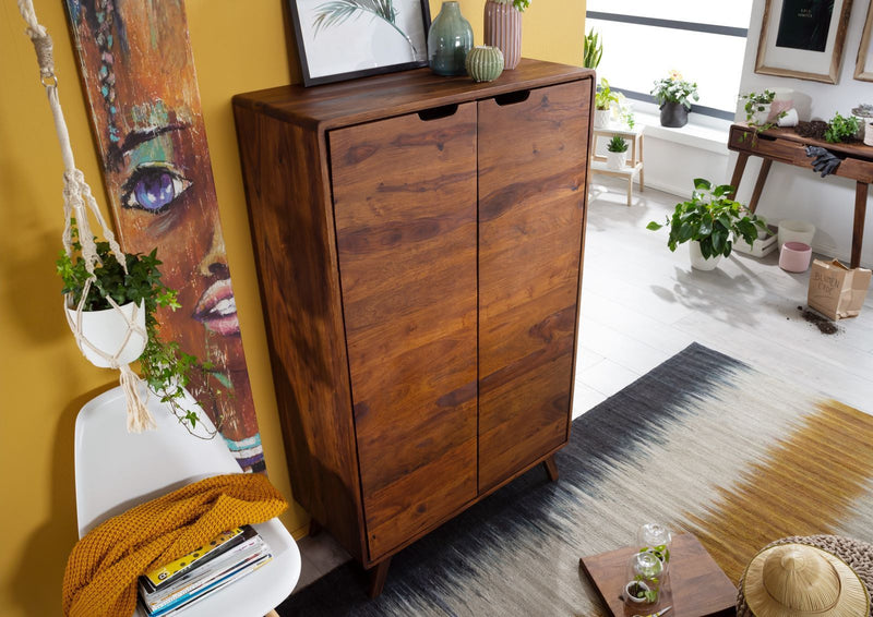Suryavanshi Sheesham Wood Wardrobe with 6 Shelves – Spacious and Stylish Storage Solution for Your Bedroom (Sheesham Wood, W90 D40 H145 cm)