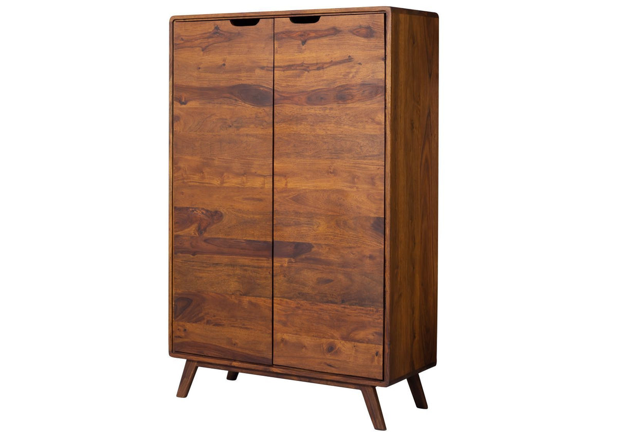 Suryavanshi Sheesham Wood Wardrobe with 6 Shelves – Spacious and Stylish Storage Solution for Your Bedroom (Sheesham Wood, W90 D40 H145 cm)