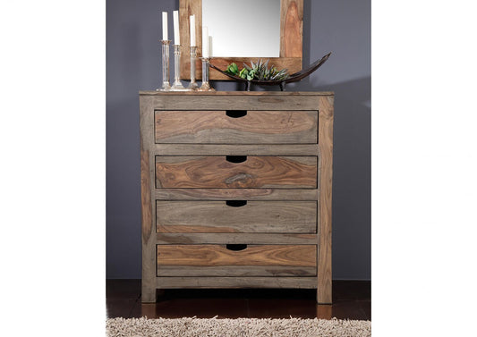 Suryavanshi Sheesham Wood Chest of Drawers – Natural and Spacious Furniture for Your Bedroom (Sheesham Wood, W85 D42 H95 cm)