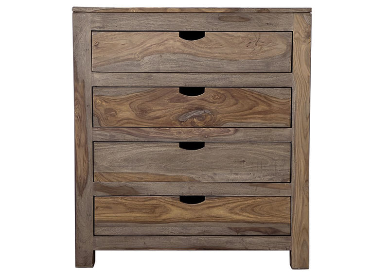 Suryavanshi Sheesham Wood Chest of Drawers – Natural and Spacious Furniture for Your Bedroom (Sheesham Wood, W85 D42 H95 cm)