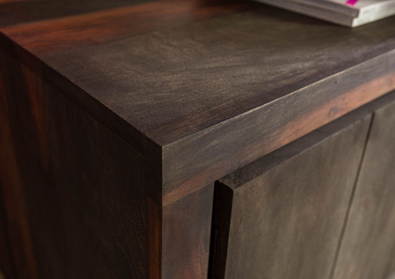 Suryavanshi Sheesham Wood TV Unit with 4 Drawers, 1 Door and 2 Shelves (Sheesham Wood, W205 D50 H45 cm)