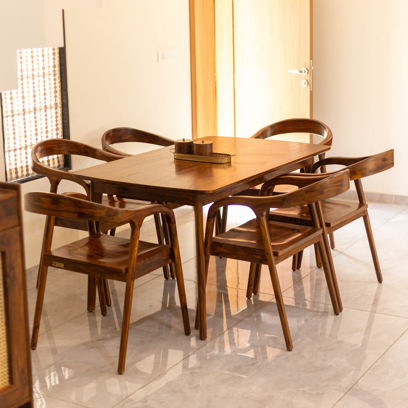 Suryavanshi Sheesham Wood Dining Table Set 4 & 6 Seater – Elegant and Durable Furniture for Your Dining Room