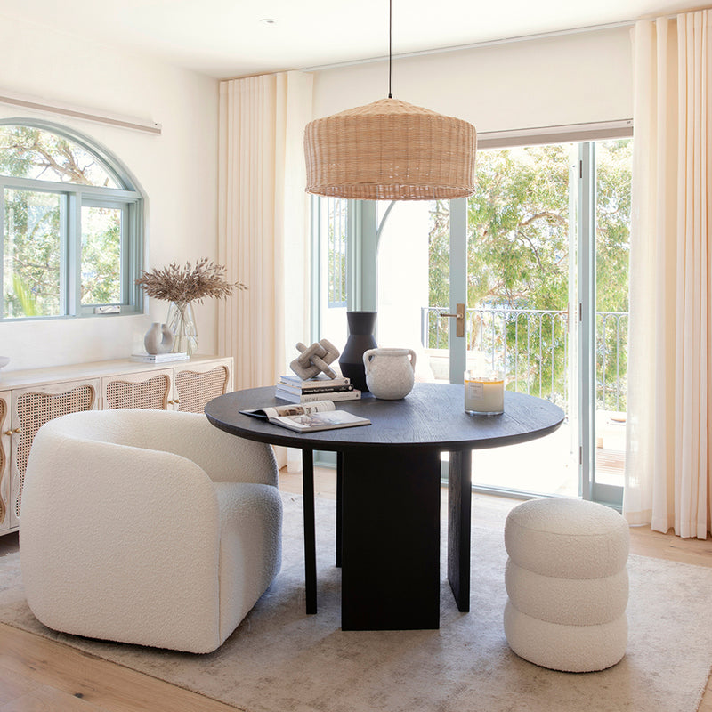 Zenith Solid Mango Wood Round Dining Table – 4 to 6 Seater -(Chairs Not Included)
