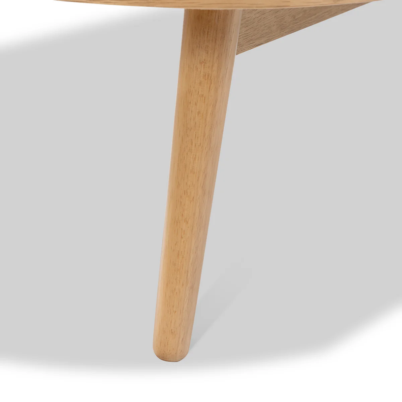 Suryavanshi Mid-Century Modern Oval Coffee Table with Storage Drawer, Natural Mango Wood, Slatted Design | Stylish Living Room Centerpiece