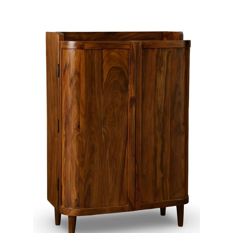 Suryavanshi Solid Sheesham Wood Shoe Cabinet for Home | 2 Door Shoe Rack with Storage | Wooden Shoe Organizer for Entryway & Living Room