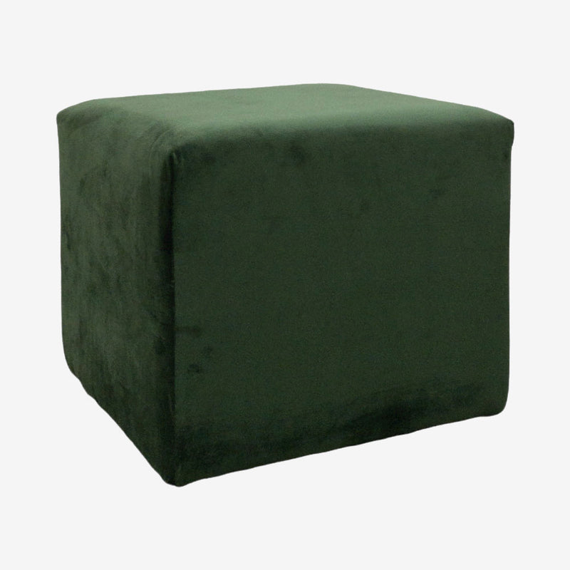 Suryavanshi Velvet Upholstered Pouffe – Plush and Stylish