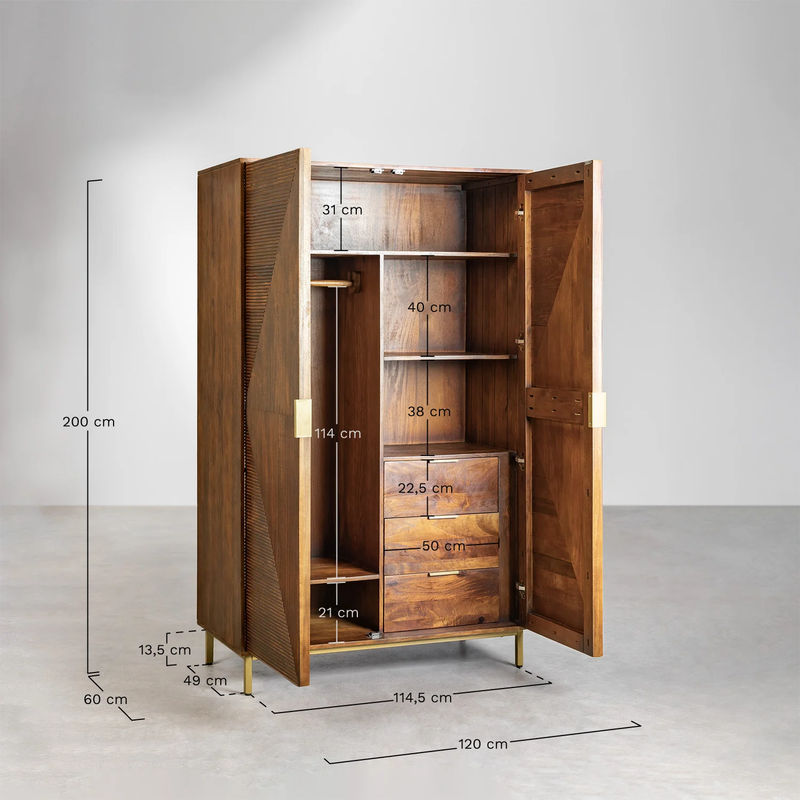 Baty Mango Wood Wardrobe