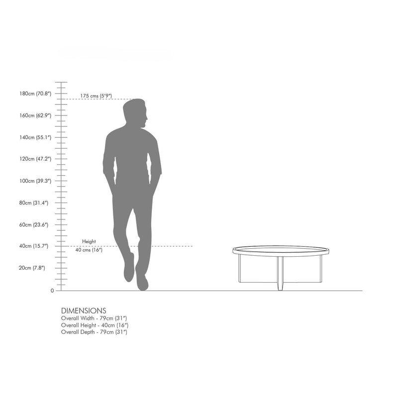 Suryavanshi Solid Acacia Wood Round Coffee Table for Living Room | Natural Finish Center Table with Modern Cross-Leg Base | Handcrafted Wooden Accent Table