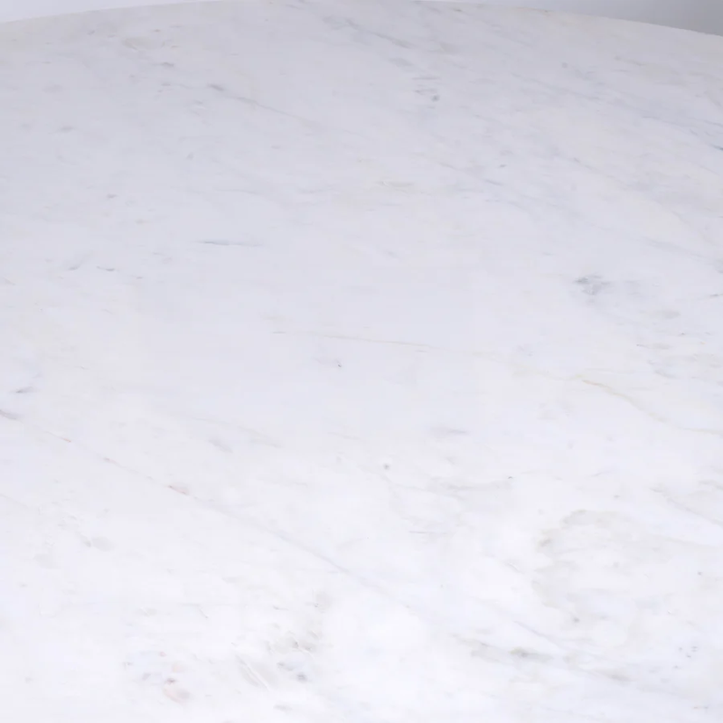 Kelby Natural Marble Round 4 Seater Dining Table With Wooden Legs