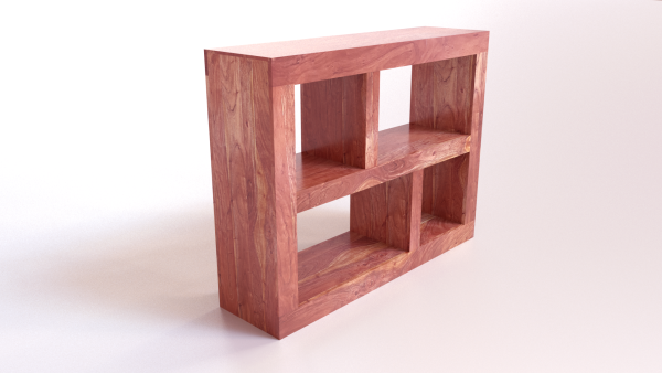 Suryavanshi Acacia Wood Console Table with Four Shelves – Versatile Furniture for Books and Decor