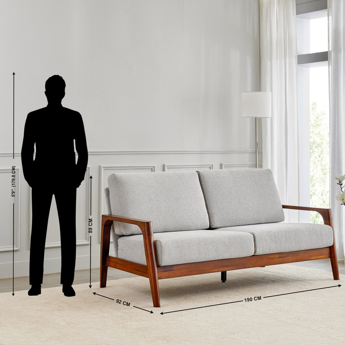 Mayfair Solid sheesham Wood Set - Grey