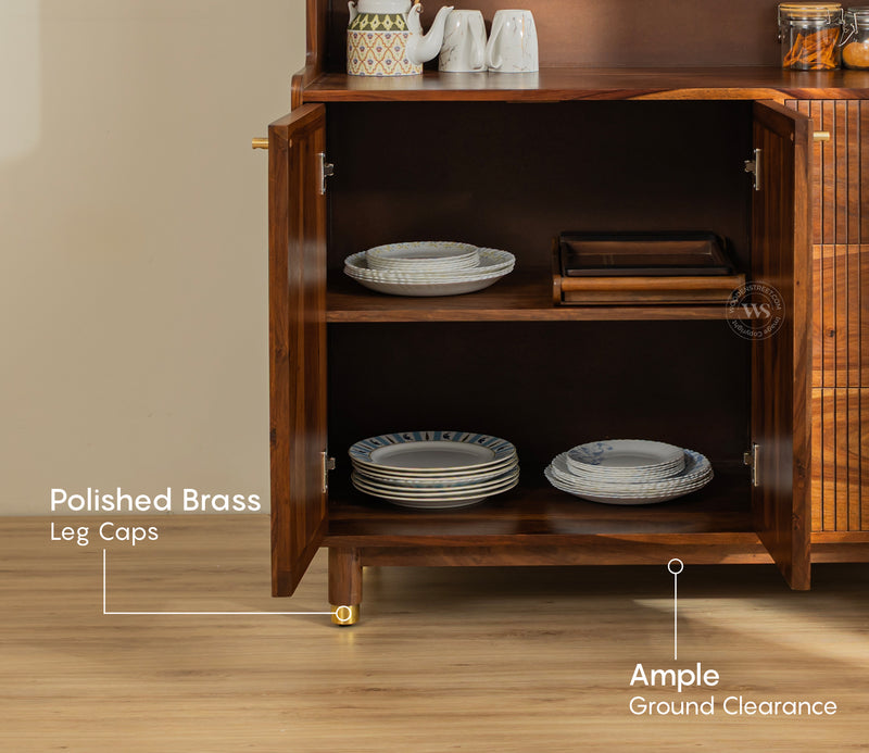 Artisan Crockery Cane Storage Cabinet