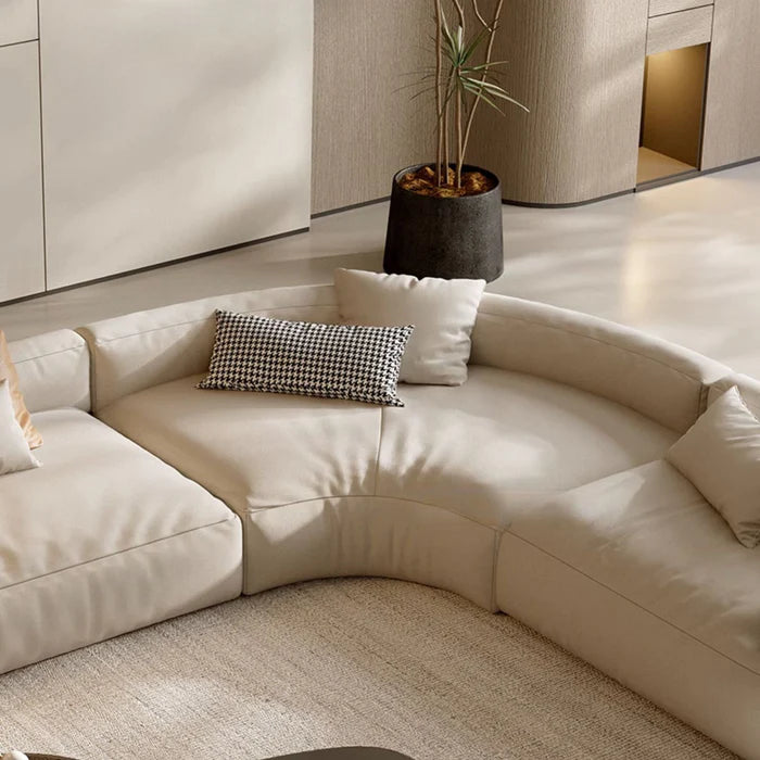 Suryavanshi Serena Luxe Cream Large Corner Freestyle Modular Minimalist Sofa