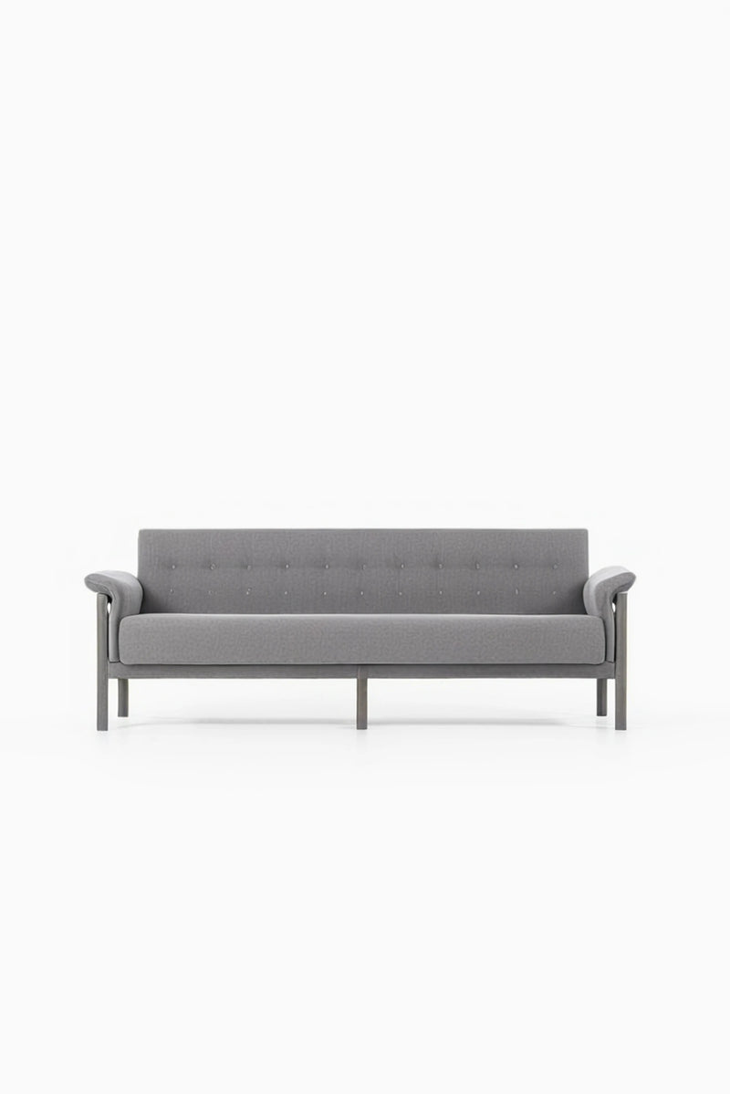 Suryavanshi Cozy Casa Mid-Century Modern Olive Green Velvet Sofa with Wooden Solid Wood Frame