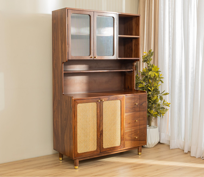 Artisan Crockery Cane Storage Cabinet